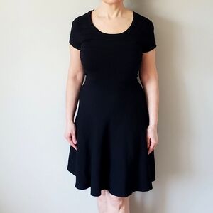 Rebecca Taylor Black Fit and Flare Mini Dress